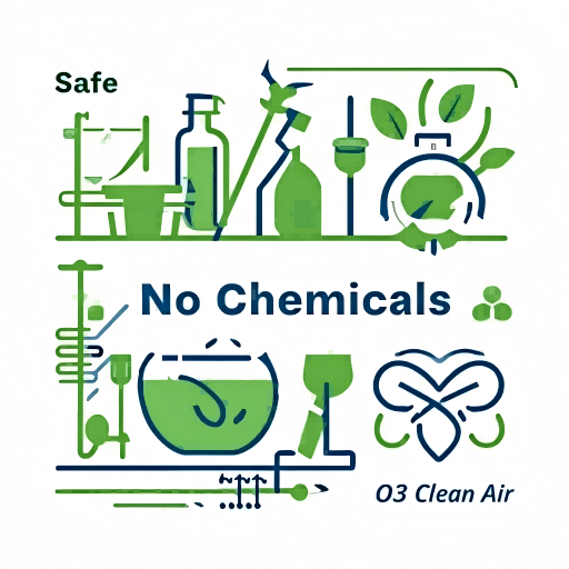 Ozone disinfection is eco-friendly and leaves no residue