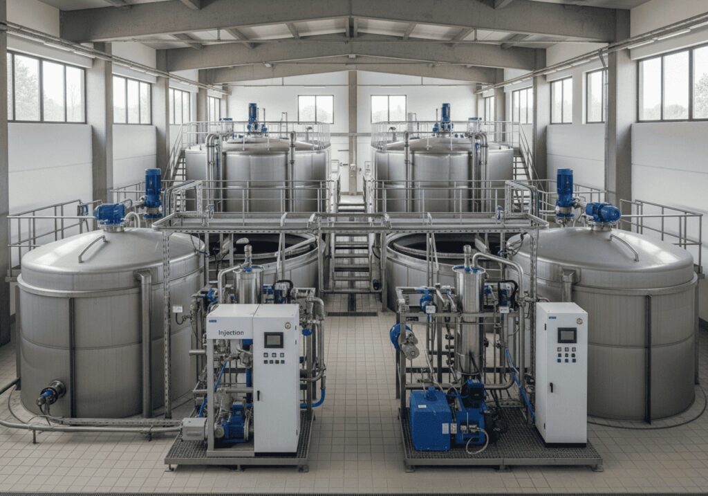 Ozone system for disinfecting municipal drinking water